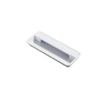 QAUUCP Poignée Encastrée Poignée dissimulée for porte coulissante moderne | Les meubles intégrés encochés de boucle manipulent la traction va-et-vient de garde-robe cachée(Matte White 130mm)