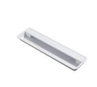 QAUUCP Poignée Encastrée Poignée dissimulée for porte coulissante moderne | Les meubles intégrés encochés de boucle manipulent la traction va-et-vient de garde-robe cachée(Matte White 195mm)