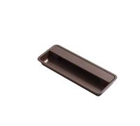 QAUUCP Poignée Encastrée Poignée dissimulée for porte coulissante moderne | Les meubles intégrés encochés de boucle manipulent la traction va-et-vient de garde-robe cachée(Coffee 130mm)