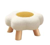 QAUUCP Repose-Pieds Ottoman Tabouret Bas Floral | Matériau en bois changeant de chaussure d'entrée de chambre à coucher de salon de conception de fleur mignonne