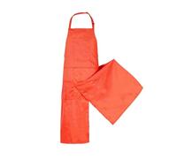 QAUUCP Tablier Potier à Jambes Séparées Tablier de poterie, sculpture en céramique, salopette anti-boue, peinture sur toile for adultes résistante à l'huile et aux taches, imperméable(Orange)