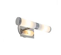 Qazqa bath - Applique murale - 2 lumière - L 223 mm - Chrome - Design, Moderne - éclairage intérieur - Salle de bains