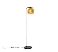 Qazqa bert - Lampadaire - 1 lumière - H 148 cm - Noir et Or - Design - éclairage intérieur - Salon I Chambre I Cuisine I Salle à manger