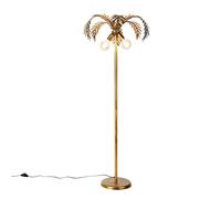Qazqa botanica - Lampadaire - 2 lumière - H 1560 mm - Doré/Laiton - Rétro - éclairage intérieur - Salon I Chambre I Cuisine I Salle à manger