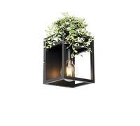 Qazqa cage rack - Applique murale - 1 lumière - L 20 cm - Noir - Rustique - éclairage intérieur - Salon I Chambre I Cuisine I Salle à manger