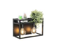 Qazqa cage rack - Applique murale - 2 lumière - L 40 cm - Noir - Rustique - éclairage intérieur - Salon I Chambre I Cuisine I Salle à manger