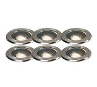 Qazqa delux - Spot encastrable de sol - 1 lumière - Ø 13 cm - Acier - Moderne - éclairage extérieur