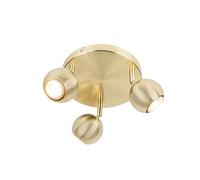 Qazqa gissi - Spot plafond, plafonnier - 3 lumière - H 145 mm - Doré/Laiton - Moderne - éclairage intérieur - Salon I Chambre I Cuisine I Salle à manger