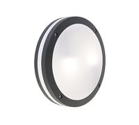 Qazqa glow - LED Dimmable Applique et plafonnier variateur inclus - 2 lumière - Ø 30 cm - Gris foncé - Moderne - éclairage extérieur