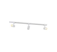 Qazqa jeana - Système sur rail spot luminaire plafond, plafonnier compatible pour led - 3 lumière - L 100 cm - Blanc - Moderne - éclairage intérieur - Salon I Chambre I Cuisine I Salle à manger
