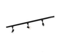 Qazqa jeany sl - Système de rail spot luminaire plafond, plafonnier compatible pour led - 3 lumière - L 1000 mm - Noir - Moderne - éclairage intérieur - Salon