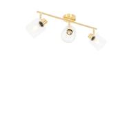 Qazqa laura - Spot plafond, plafonnier - 3 lumière - L 83 cm - Doré - Art Deco - éclairage intérieur - Salon I Chambre I Cuisine I Salle à manger