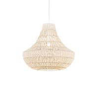 Qazqa lina - Grande suspension - 1 lumière - Ø 485 mm - Blanc - Design, Moderne, Rétro - éclairage intérieur - Salon I Chambre I Cuisine I Salle à manger