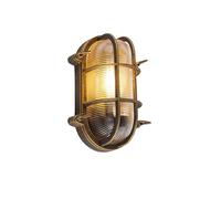 Qazqa nautica - Applique murale - 1 lumière - L 250 mm - Doré/Laiton - Rustique - éclairage extérieur - Garage/cellier