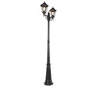 QAZQA new_orleans - Lanterne Classique/Antique - 2 lumière - L 60 cm - Noir - Classique/Antique - Éclairage extérieur
