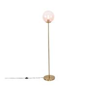 Qazqa pallon - Lampadaire - 1 lumière - H 1430 mm - Rose - Art Deco - éclairage intérieur - Salon I Chambre I Cuisine I Salle à manger