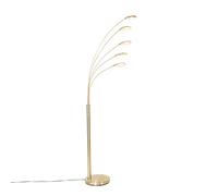 QAZQA sixties - LED Dimmable Lampadaire Design variateur inclus - 5 lumière - H 1810 mm - Doré/Laiton - Design - Éclairage intérieur - Salon I Chambre I Cuisine I Salle à manger