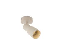 Qazqa stanley - Spot plafond, plafonnier - 1 lumière - Ø 8 cm - Beige - Moderne - éclairage intérieur - Salon I Chambre I Cuisine I Salle à manger
