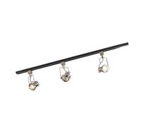 Qazqa suplux - Système de rail spot luminaire plafond, plafonnier compatible pour led - 3 lumière - L 1000 mm - Noir - Moderne - éclairage intérieur - Salon I Chambre I Cuisine I Salle à manger