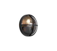 Qazqa target - Applique murale - 1 lumière - Ø 17.7 cm - Noir - Rustique - éclairage extérieur