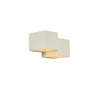 Qazqa transfer double - Applique murale - 2 lumière - L 16 cm - Beige - Moderne - éclairage intérieur - Salon I Chambre I Cuisine I Salle à manger