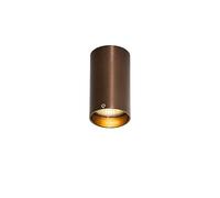 Qazqa tuba - Spot plafond, plafonnier - 1 lumière - Ø 5.6 cm - Bronze - Moderne - éclairage intérieur - Salon I Chambre I Cuisine I Salle à manger