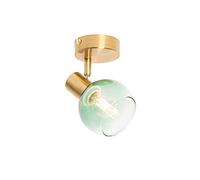 Qazqa vidro - Spot plafond, plafonnier - 1 lumière - L 10 cm - Vert - Art Deco - éclairage intérieur - Salon I Chambre I Cuisine I Salle à manger
