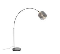 Qazqa zuzanna - Lampadaire - 1 lumière - H 170 cm - Noir et Or - Moderne - éclairage intérieur - Salon I Chambre I Cuisine I Salle à manger