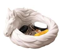 QAZWZG Bol Fourre-Tout Pour CléS En Forme De Cheval Bol de capture cheval for clés, bijoux et pièces monnaie, bol décoratif 7 pouces, décoration maison équestre, organisateur d'entrée(White,M)