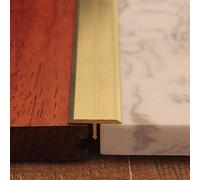 QAZXDRFG Bande de Transition en Laiton pour Sol, moulure en T pour Bordure de Moquette, seuil de Sol stratifié pour Moquette et carrelage, Joint de Sol Vinyle et Bois (Taille : 19 mm)