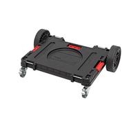 Qbrick System Chariot de Transport One Transport Platform All Terrain Black Planche à roulettes pour Tous Les Supports de Chantier Équipement d'atelier Robuste Charge maximale 120 kg Modulaire