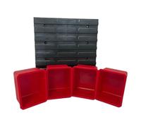 Qbrick System Container Set Nr. 1 Paroi d'atelier 39 x 35 cm avec 4 étagères pour valises System ONE et System TWO