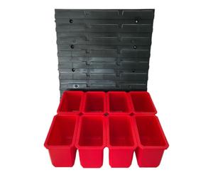 Qbrick System Container Set Nr. 2 Paroi d'atelier 39 x 35 cm avec 8 étagères pour valises System ONE et System TWO