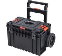 Qbrick System ONE Cart 2.0 Trolley 641 x 485 x 660 mm 52 l IP66 capacité de charge 100 kg empilable avec poignée télescopique double en aluminium