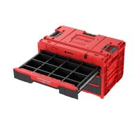 Qbrick System ONE Drawer 3 Toolbox 2.0 Red Ultra HD Boîte à outils 587 x 380 x 340 mm 27 l avec trois tiroirs
