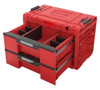 Qbrick System PRIME Drawer 2 Toolbox Expert RED ULTRA HD : coffre à outils modulaire à 2 tiroirs 542 x 335 x 369 mm 24 l
