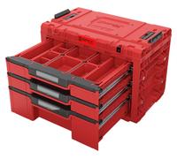 Qbrick System PRIME Drawer 3 Toolbox Expert RED ULTRA HD : coffre à outils modulaire à 3 tiroirs 542 x 335 x 369 mm 22,6 l