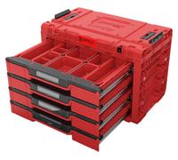 Qbrick System PRIME Drawer 4 Toolbox Expert RED ULTRA HD : coffre à outils modulaire à 4 tiroirs 542 x 335 x 369 mm 21,2 l