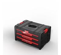 Qbrick System PRO Drawer 3 Toolbox 2.0 Expert empilable 450 x 310 x 244 mm 3x 4,5 l IP54 avec trois tiroirs 21 inlays