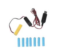 QC3.0 USB to 5V 6V 7.5V 9V 12V LR6 AA Battery Eliminator Power Cable
