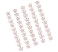 Qcbuegof 50 Pièces Porte-Sucettes Papillon Coloré 6X6, 8 CM Inserts de Sucette Carte pour Célébration d ' Anniversaire et Fêtes de des Diplômes Succès de Gâteaux Colorés