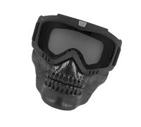 Qcbuegof Lunettes d ' équitation avec couverture inférieure du visage, design amovible et cadre en TPU ventilé pour utilisation hors route et ski