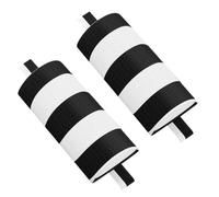 Qcbuegof Paire d ' oreillers de Chaise cylindrique, Black Stripes