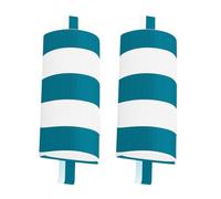 Qcbuegof Paire d ' oreillers de Chaise cylindrique, Light Blue Stripes
