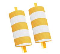Qcbuegof Paire d ' oreillers de Chaise cylindrique, Yellow Stripes