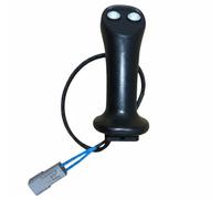 QccHieUs Poignée de Commande d'Excavateur Levier d'Excavation Grip Machine Pièce Détachée Ergonomique Plastique Connexion Plug Type Adaptée à l'Usage pour, Boutons Gris