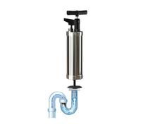 Qcesorib Déboucheur de Toilette à Air Comprimé avec Manomètre Visuel, Déboucheur à Pompe Haute Pression avec 4 Ventouses, Déboucheur WC Piston de Toilette avec Connectez Le Tube