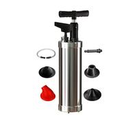 Qcesorib Déboucheur WC Piston de Toilette avec Manomètre, Déboucheur à Pompe Haute Pression avec 4 Ventouses, pour Déboucher Les Évier Lavabo Baignoire Drain de Sol