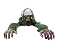 QCSTORE Accessoire Fantôme électrique Rampant pour Décorations d'halloween, Jouet d'horreur à Commande Vocale avec Yeux Lumineux pour Fêtes et Maisons Hantées, 43,3 Pouces