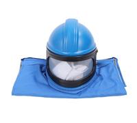 QCSTORE Casque de Sablage avec Alimentation en Air, Lentille Transparente Haute visibilité, Protection de Capot de Sablage pour Construction Robuste, 1 unité
